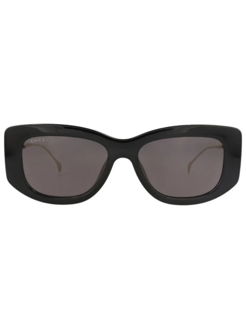 New Gucci Womens Square/Rectangle Black Gold Grey Fashion Designer Sunglasses